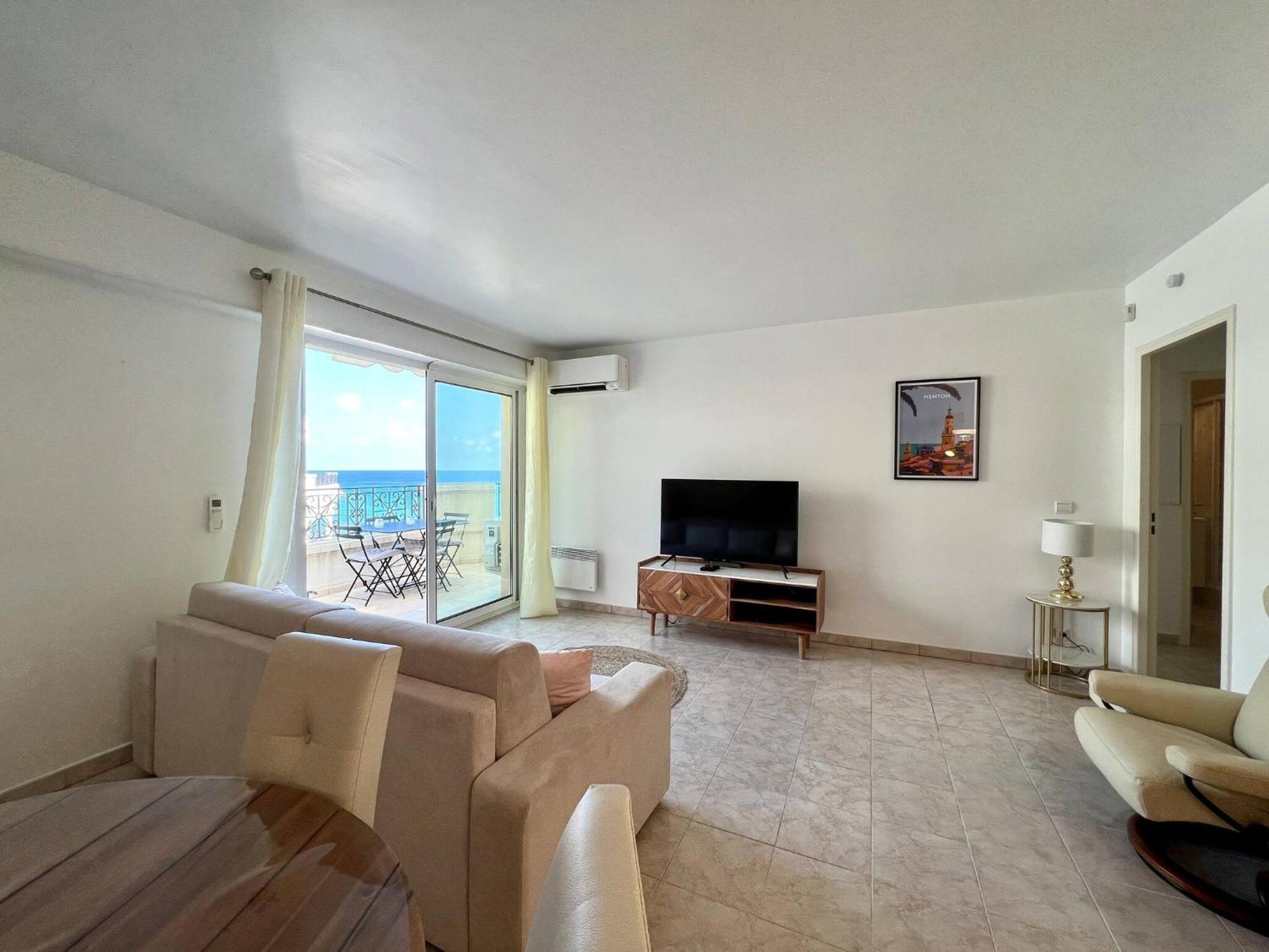 'Le Victoria Beach' Vue Mer Plein Centre, Spacieux Menton Eksteriør billede