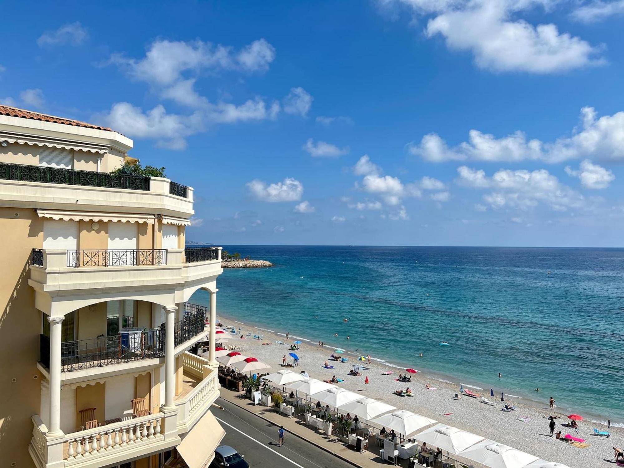 'Le Victoria Beach' Vue Mer Plein Centre, Spacieux Menton Eksteriør billede